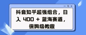 抖音知乎双平台蓝海赛道，日入4张保姆级教程-小伟资源网
