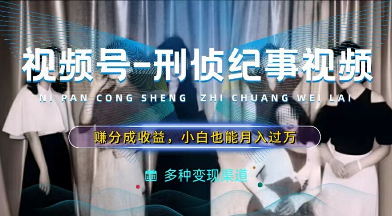 揭秘：新手小白如何通过刑侦纪实视频轻松月入过万，操作简单收益高-小伟资源网