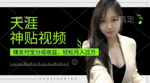 揭秘支付宝分成计划：天涯神贴视频轻松月入过万，操作简单适合宝妈与上班族-小伟资源网