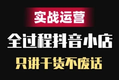 抖音小店运营实战：精细化策略与干货分享-小伟资源网