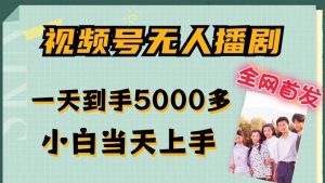 揭秘视频号无人播剧:日赚5000+,小白速成,多号操作无限放大流量秘籍-小伟资源网