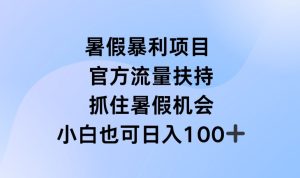 暑假直播暴利项目揭秘：官方流量扶持，抓住暑期黄金机会-小伟资源网