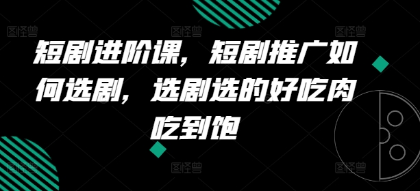 短剧推广选剧技巧：如何精准选剧实现高效盈利-小伟资源网