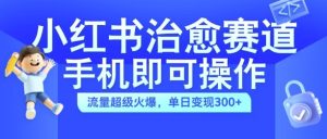 揭秘小红书治愈视频赛道：手机操作轻松变现，单日收入300+-小伟资源网