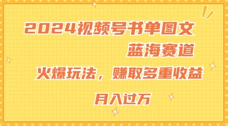 2024视频号书单图文蓝海赛道：小白轻松上手，月入上万玩法揭秘-小伟资源网
