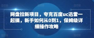 新手必看：夸克、百度、UC、迅雷网盘拉新项目从0到1保姆级操作攻略-小伟资源网