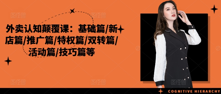 《外卖运营全攻略：从基础到高级技巧，新店推广与活动策略一网打尽》-小伟资源网