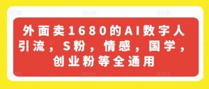 AI数字人全场景应用：引流、S粉、情感、国学与创业粉一站式解决方案-小伟资源网