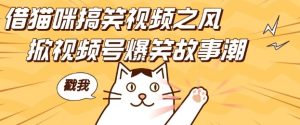 《猫咪搞笑视频引爆视频号，轻松日赚四位数，无门槛快速入门指南》-小伟资源网
