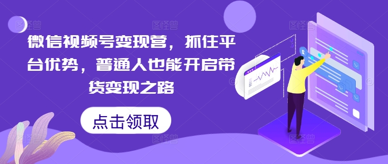 微信视频号变现营：普通人如何利用平台优势开启带货变现之路-小伟资源网