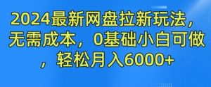 2024网盘拉新零成本攻略：小白轻松上手，月入6000+秘籍大揭秘-小伟资源网