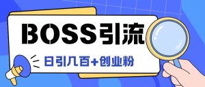 揭秘Boss直聘日引100+创业粉的最新引流玩法-小伟资源网