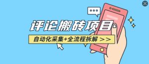 悟空采集评论搬砖:自动采集与评论操作全攻略-小伟资源网