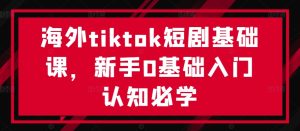 《TikTok短剧新手入门：0基础快速掌握海外短视频创作技巧》-小伟资源网