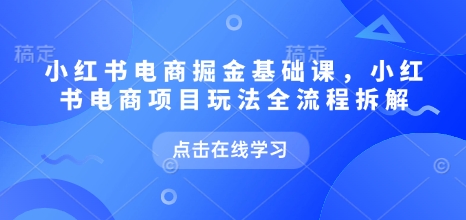 小红书电商掘金全攻略：从入门到精通的全流程玩法拆解-小伟资源网