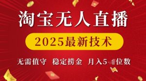 淘宝无人直播2025：无需值守，稳定收益月入过万【技术揭秘】-小伟资源网