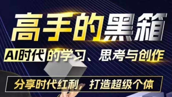 AI时代学习与创作秘籍：揭秘高手思维，打造超级个体红利-小伟资源网