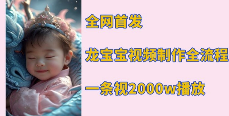 《龙宝宝视频制作教程：全网首发，轻松打造2000万播放爆款》-小伟资源网