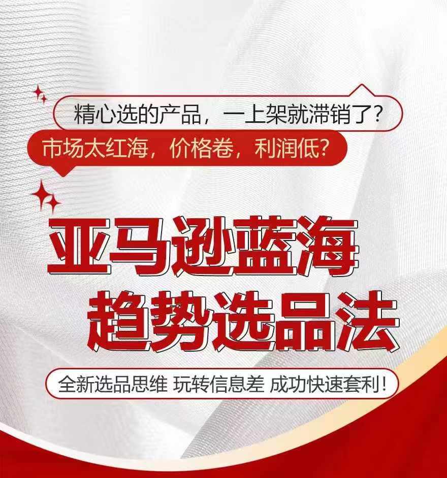 亚马逊蓝海选品策略：掌握信息差，打造全新选品思维-小伟资源网