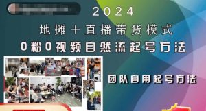 2024地摊直播带货全流程:0粉0视频自然流起号稳号方法详解-小伟资源网