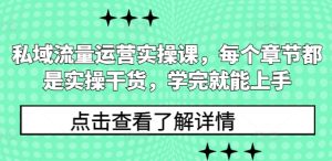 私域流量运营实战指南：从入门到精通，手把手教你快速上手-小伟资源网