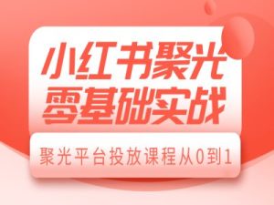 小红书聚光平台零基础实战：从0到1的投放课程全攻略-小伟资源网