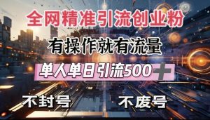 全网独家创业粉引流秘籍，单人单日轻松引流500+，安全无封号风险-小伟资源网