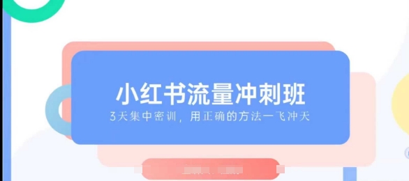 2025小红书流量冲刺班：快速掌握小红书运营技巧，助你轻松入局-小伟资源网