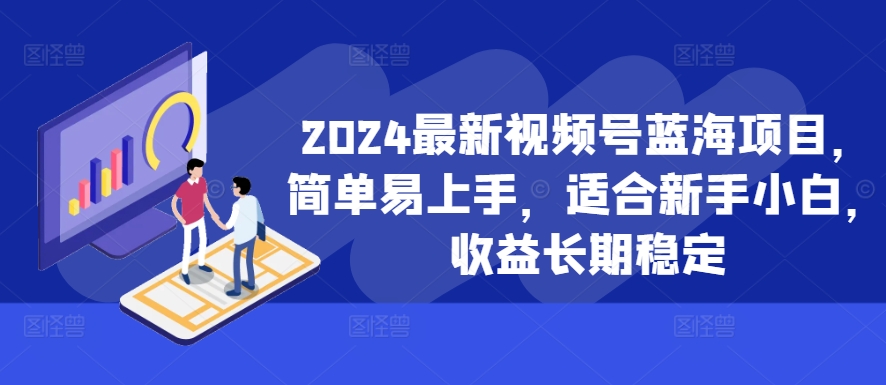 2024视频号蓝海项目：新手小白轻松上手，长期稳定收益-小伟资源网
