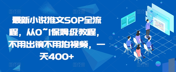 《小说推文SOP全流程：0~1保姆级教程，无出镜无视频，日赚400+》-小伟资源网