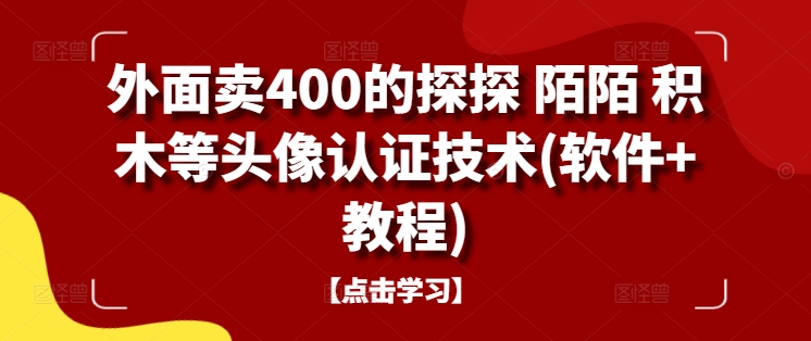 探探、陌陌、积木头像认证技术：软件与教程全解析-小伟资源网