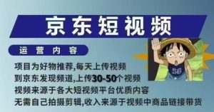 京东短视频带货速成班：无需拍摄剪辑，两天轻松掌握保姆式教学-小伟资源网
