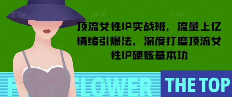 《顶流女性IP实战班：掌握上亿流量情绪引爆技巧，打造硬核基本功》-小伟资源网