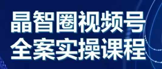 晶姐直播实操课：视频号从0到1全流程解析-小伟资源网