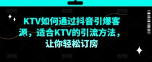 KTV抖音短视频营销策略：引爆客源、轻松订房的引流方法-小伟资源网
