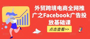 《外贸跨境电商Facebook广告投放基础教程:全网推广实战指南》-小伟资源网