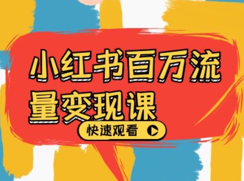 小红书电商变现秘籍：百万流量实战教程，快速掌握电商技巧-小伟资源网
