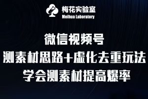 视频号素材测控与上下虚化去重技巧-梅花实验室社群独家分享-小伟资源网