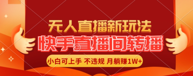 快手直播间全自动转播秘籍：零干预操作，新手月入过万轻松达成【深度解析】-小伟资源网