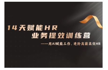 14天ChatGPT赋能HR业务提效训练营：从小白到应用高手的快速进阶指南-小伟资源网