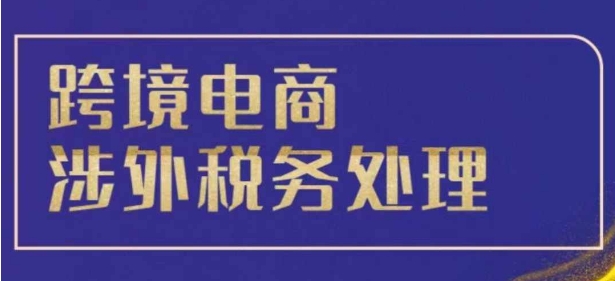 跨境电商全球税务处理全攻略：跨境税务宝典教程-小伟资源网