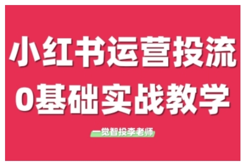 小红书广告投放实战课：从0到1掌握运营投流技巧，快速上手广告投放-小伟资源网