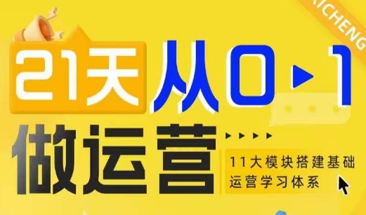 21天速成运营高手：11大维度构建基础运营学习体系-小伟资源网