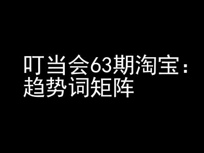 《淘宝天猫打爆班》第63期：趋势词矩阵技术与高阶玩法解析-小伟资源网