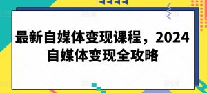 2024自媒体变现实战课：从入门到精通的全新指南-小伟资源网