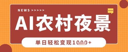 \”农村夜景视频爆火！Deepseek单条20W+点赞，日赚数张变现秘籍\”-小伟资源网