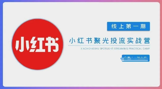 \”小红书聚光投流速成班：0-1实战教学，快速搭建高效付费团队\”-小伟资源网