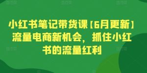6月小红书带货新攻略：抢占流量红利，引爆电商销量-小伟资源网