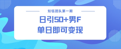 \”男粉快速变现新招，当天见效零违规\”-小伟资源网