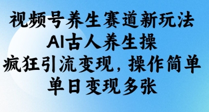 \”AI古人养生操引爆视频号：简单操作日赚千元，养生赛道新玩法\”-小伟资源网